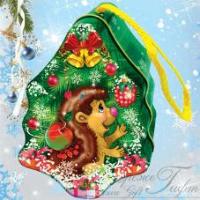 Ёлочка 'Ёжик', жесть, 200 гр.,147 руб с %%. НОВОГОДНИЕ ПОДАРКИ 2015