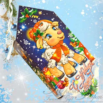 Конфета 'Новогодний праздник', картон,300 гр.,115. НОВОГОДНИЕ ПОДАРКИ 2015