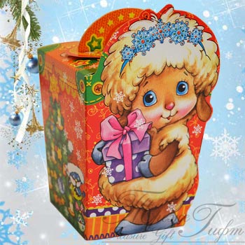 Овечка Катюша, картон,350 гр.,137 руб. с %%. НОВОГОДНИЕ ПОДАРКИ 2015