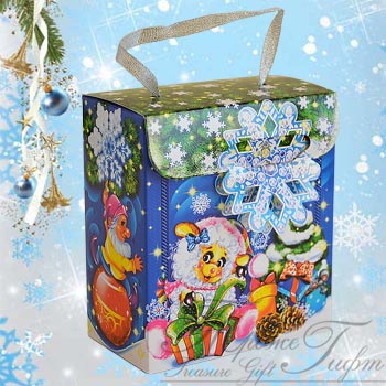 Снежинка с ленточкой, картон,250 гр.,103 руб. с %%. НОВОГОДНИЕ ПОДАРКИ 2015