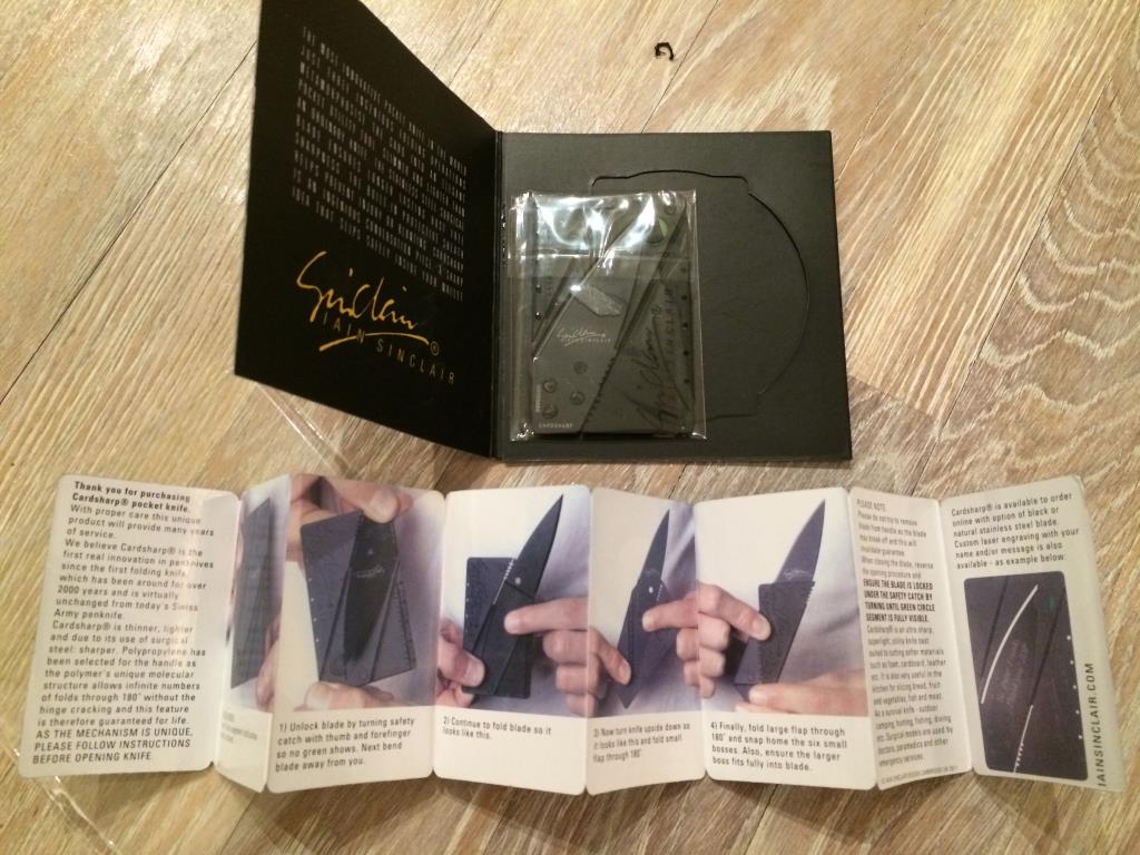 карта, складывающаяся в нож. Техника