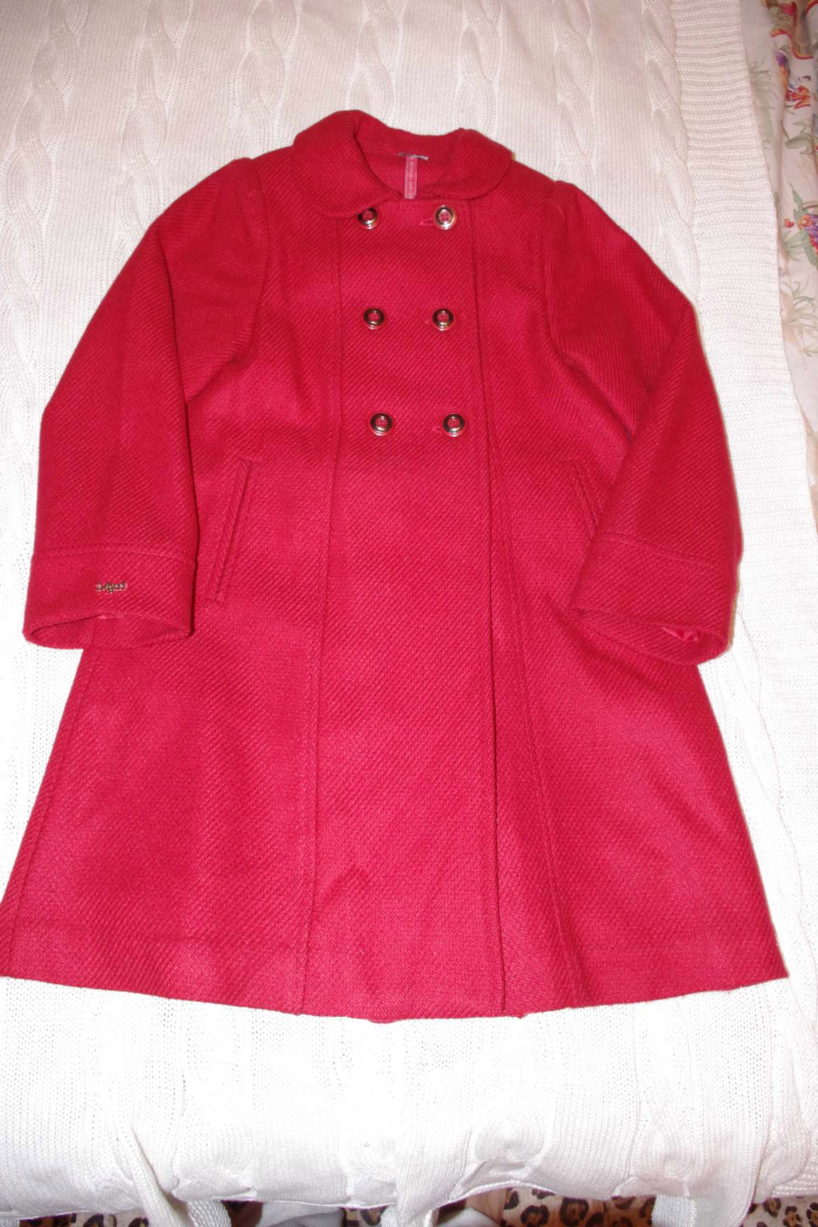 пальто майораль-красное-122-900. ЗАБРАЛИ