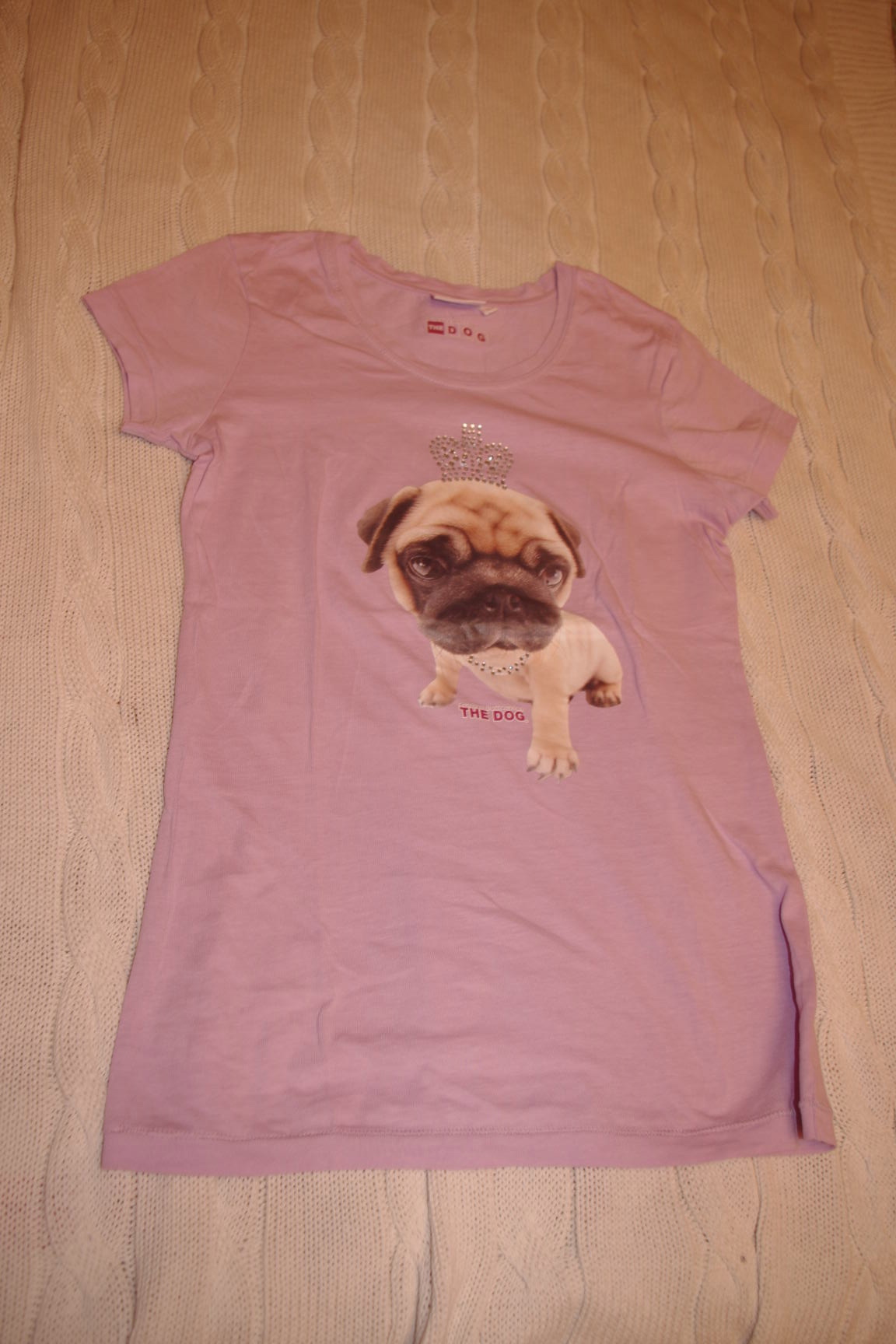 футболка сереневая с собачкой-М-600. ЗАБРАЛИ
