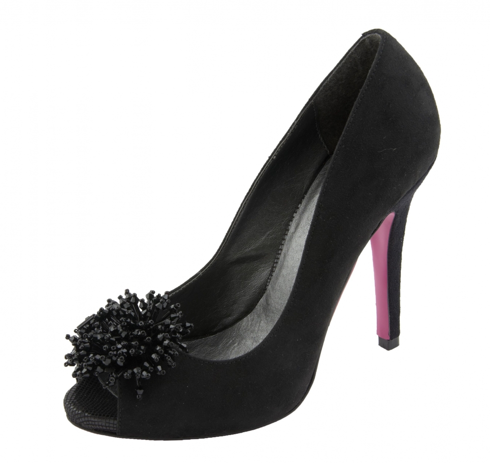 Туфли открытые черный текстиль женские 37 размер  . обувь женская