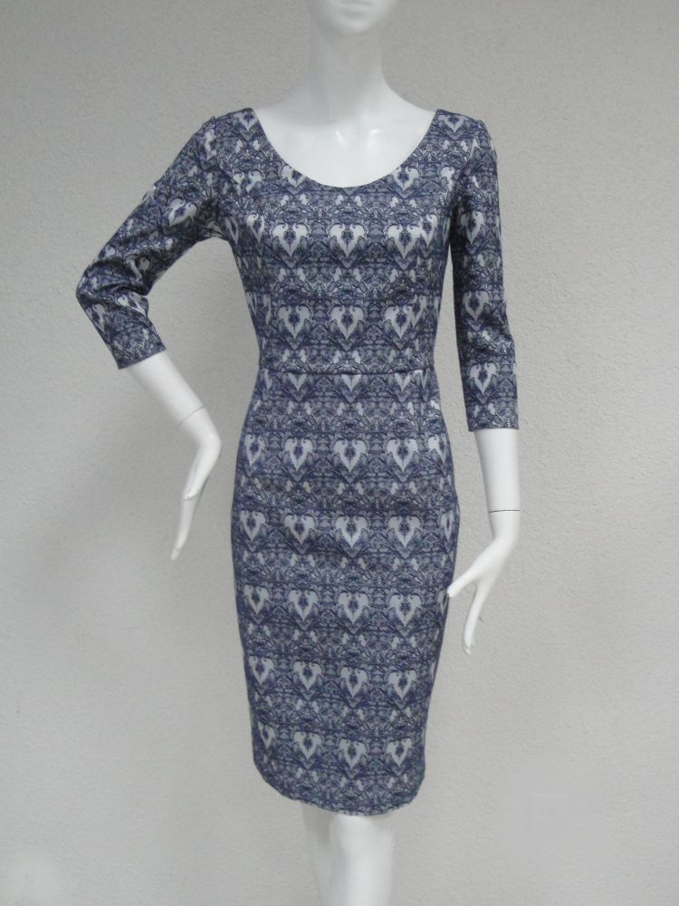 Пл.16-032 Кост. парча серебро с синим. КАП*РИЗные новинки!