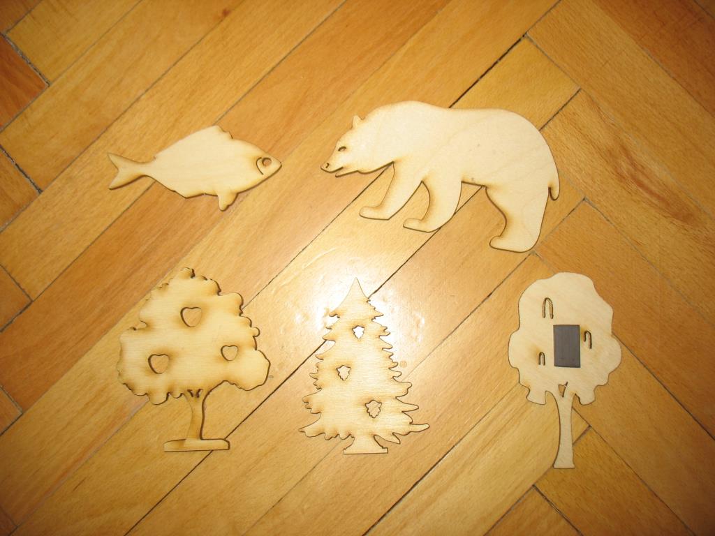 Деревянные заготовки для раскраски на магните. Детское - разное