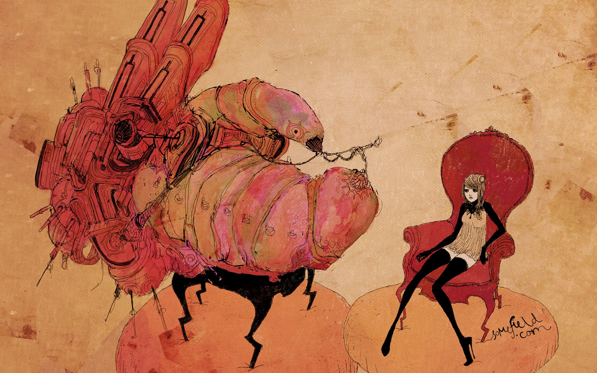 Barnaby Ward – Alice and the Caterpillar. Art