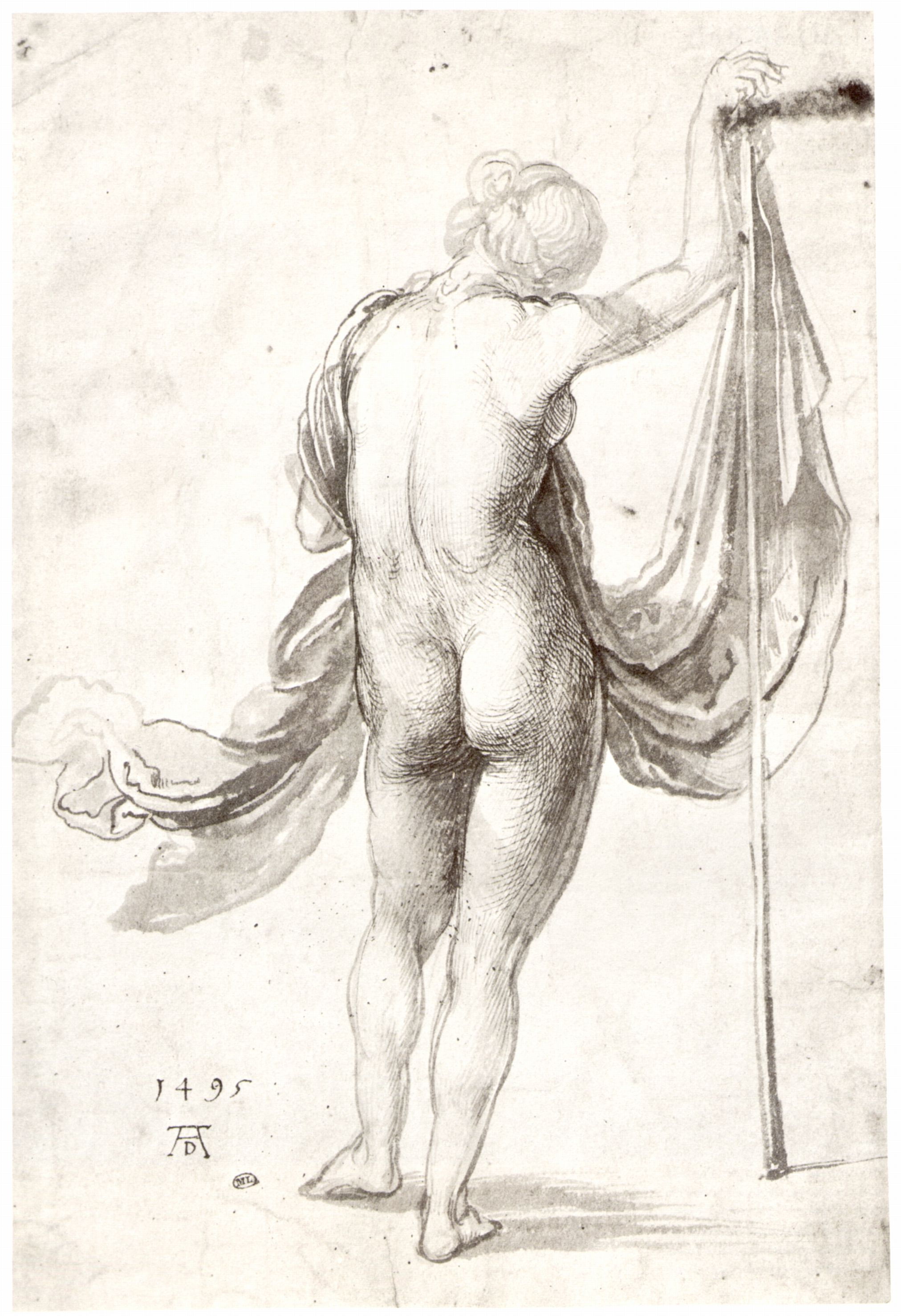 Albrecht Durer - Nude study nude female. Art