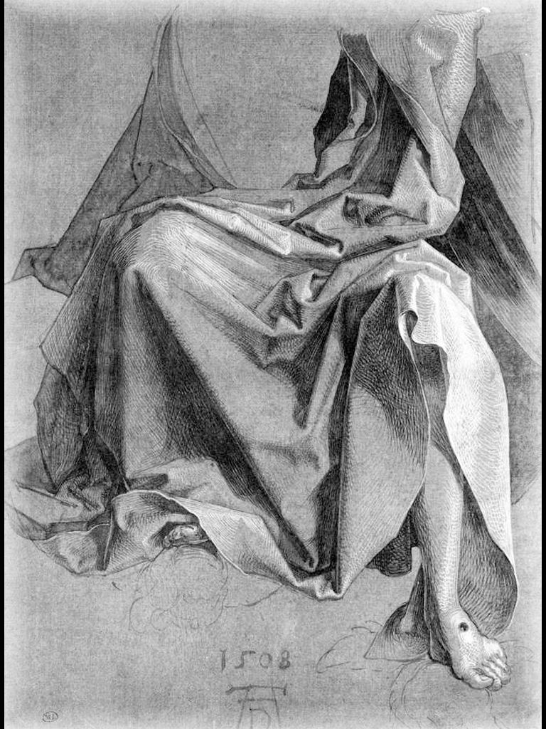 Albrecht Durer - Study Of Drapery 1508. Art