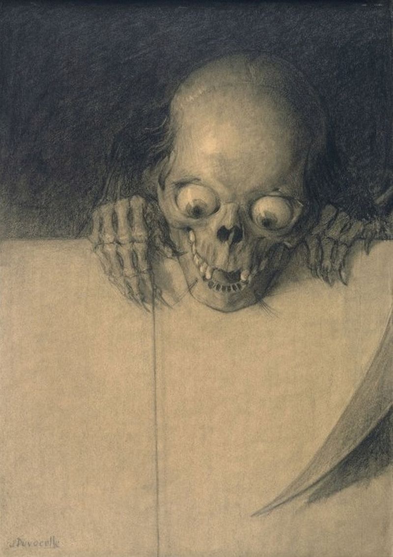 Julien Adolphe Duvocelle - Ogling Skull 1904. Art
