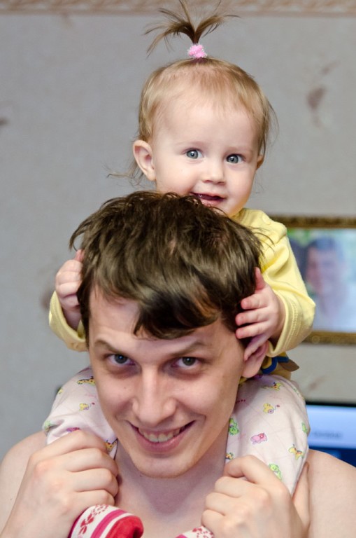 доченька с папой. 