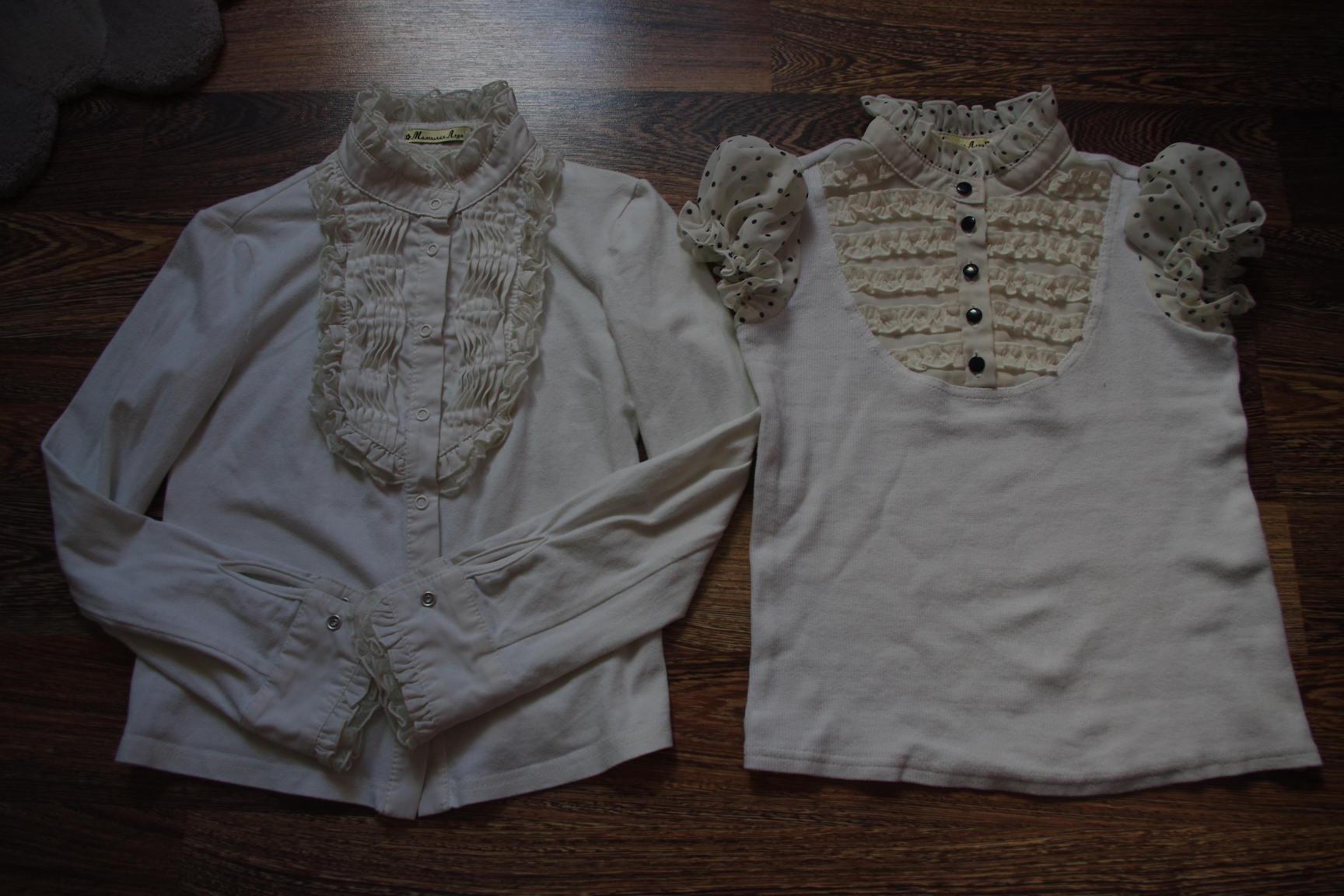 две блузки для школы маленькая леди-128-400. ЗАБРАЛИ