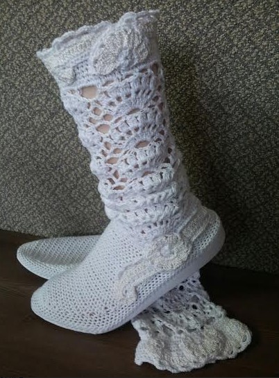 Летние ажурные сапожки. Обувь