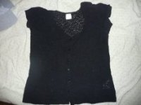 ажурная черная кофточка р.48. Одежда женская