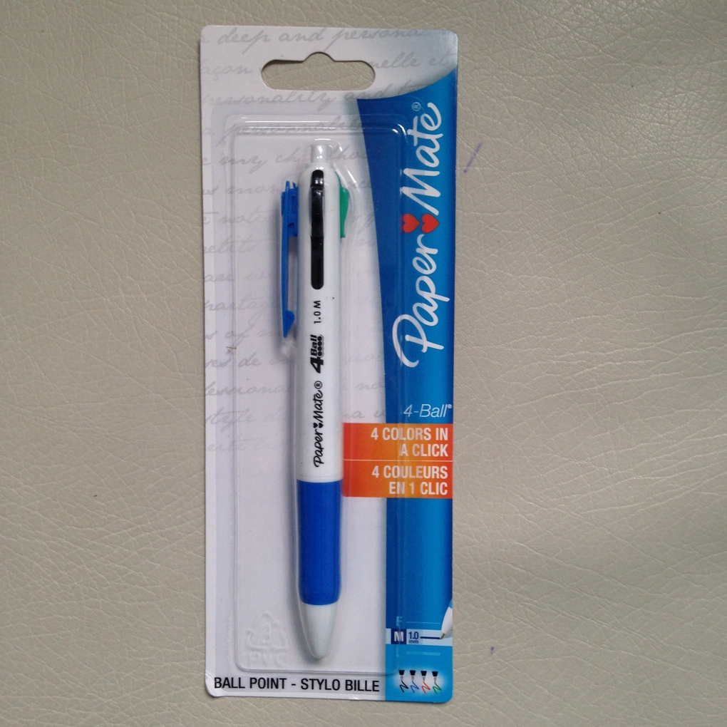 Ручка шариковая многофункциональная, 4 цвета. . Канцтовары