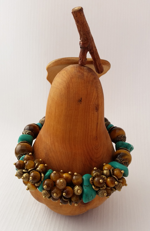 Тигровый глаз и бирюза. Камушки