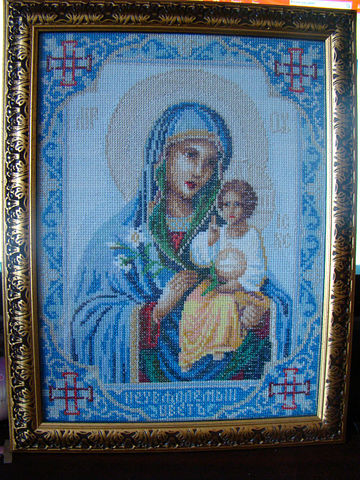 Икона Неувядаемый цвет. Мои вышивки