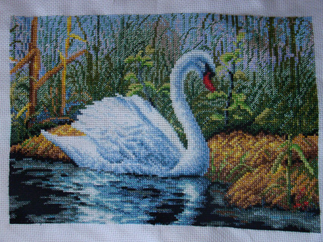 Лебедь от панны. Мои вышивки
