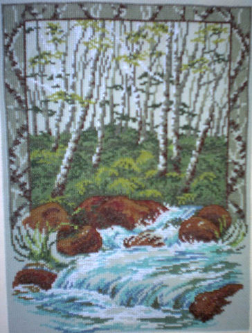 Водопад. Мои вышивки