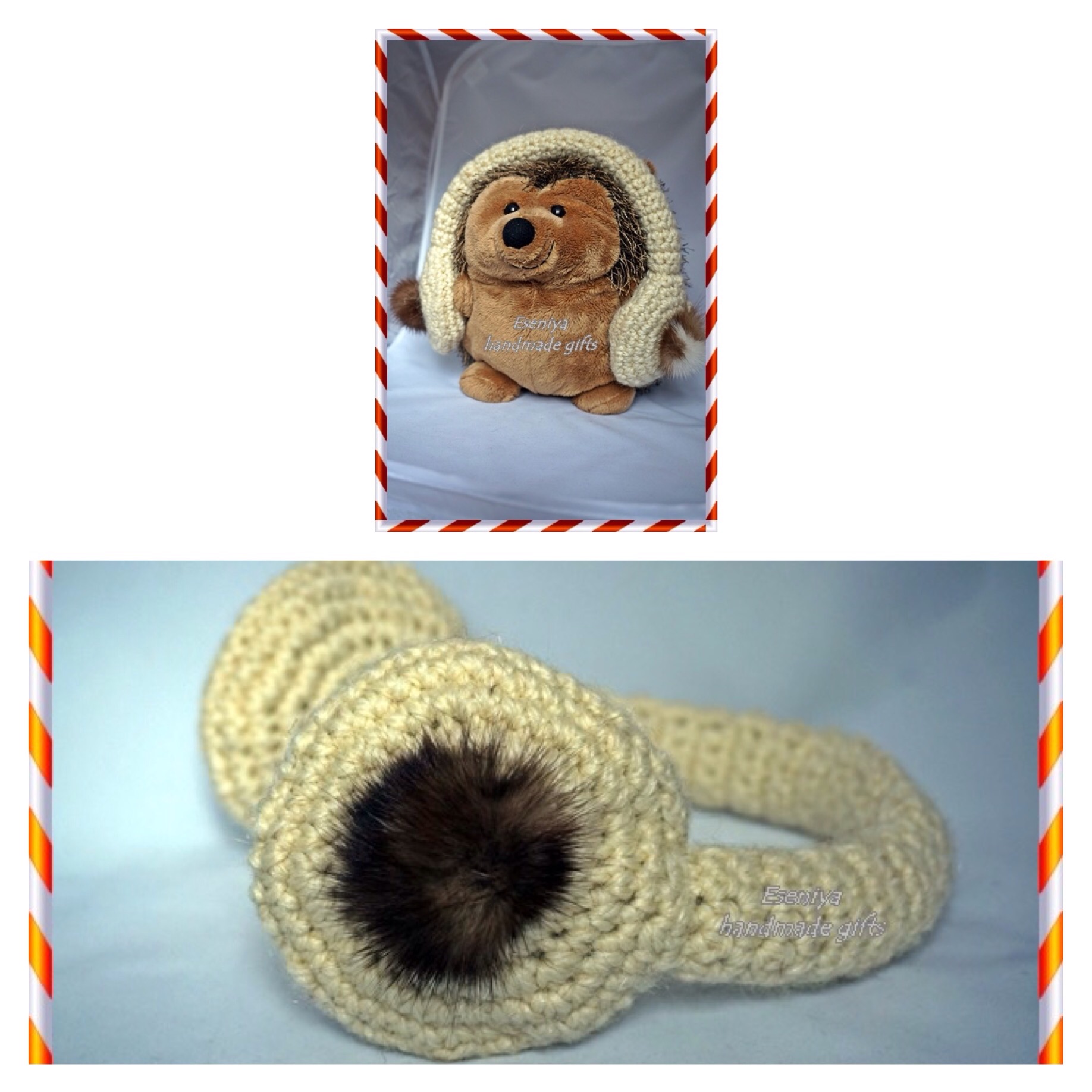 Зимние наушники. www.eseniya.me Подарки ручной работы. Продажа или обмен. 