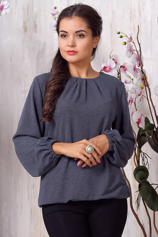 445. Графит. Теплый трикотаж. Lio*ra 