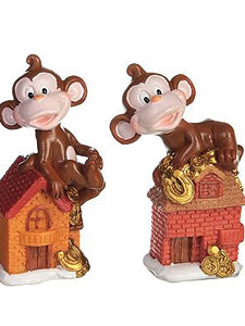 57384 Обезьянка Е96029 5,2х3,4х8см, 2 вида  126,10. НГ украшения. Сувениры.