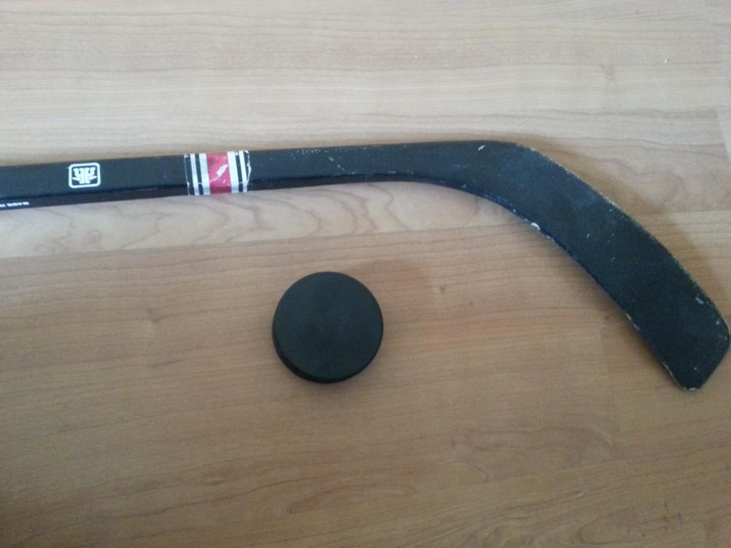 Клюшка с шайбой. спорт и хобби