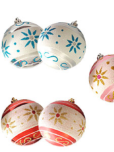 57713  Шары d60мм 6шт с рисунком PBD6-6-809-MIX  ш. НГ украшения. Сувениры.