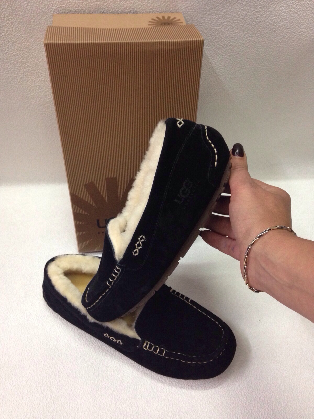 МАКАСЫ женские черные. UGG сезон осень/зима 2015/2016