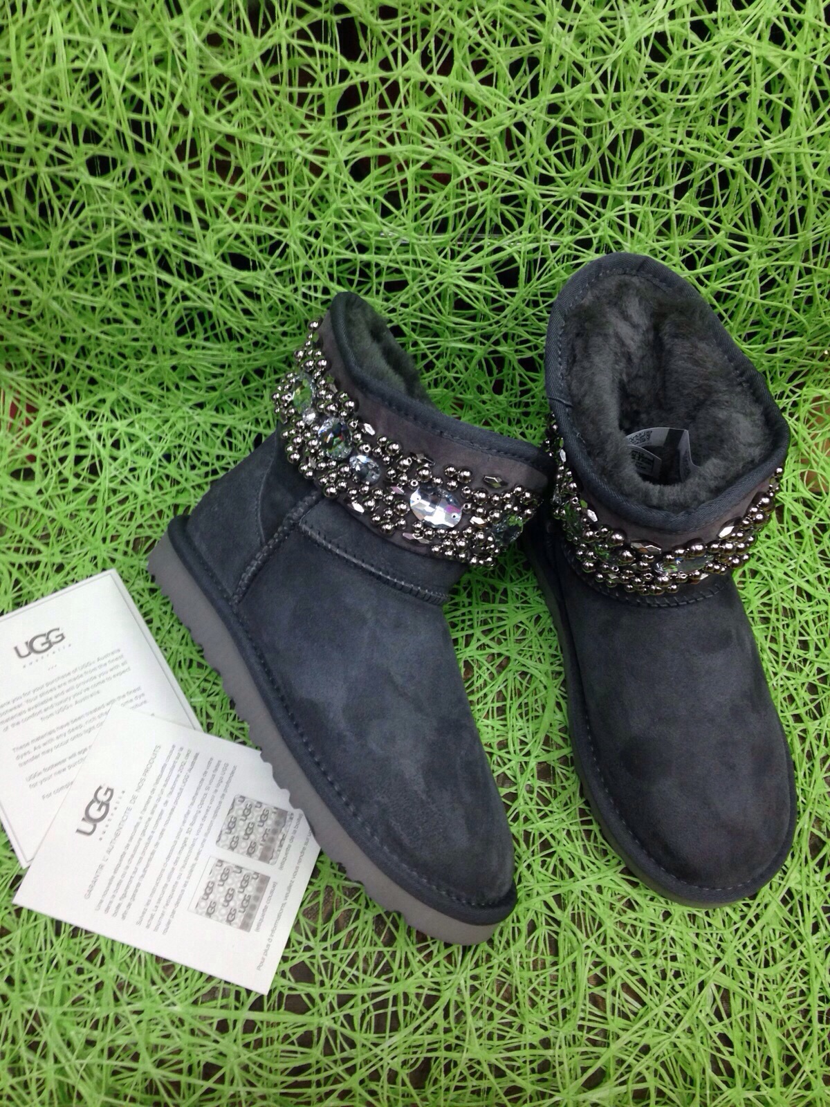 Ugg & Jimmy Choo Crystals  серые. UGG сезон осень/зима 2015/2016