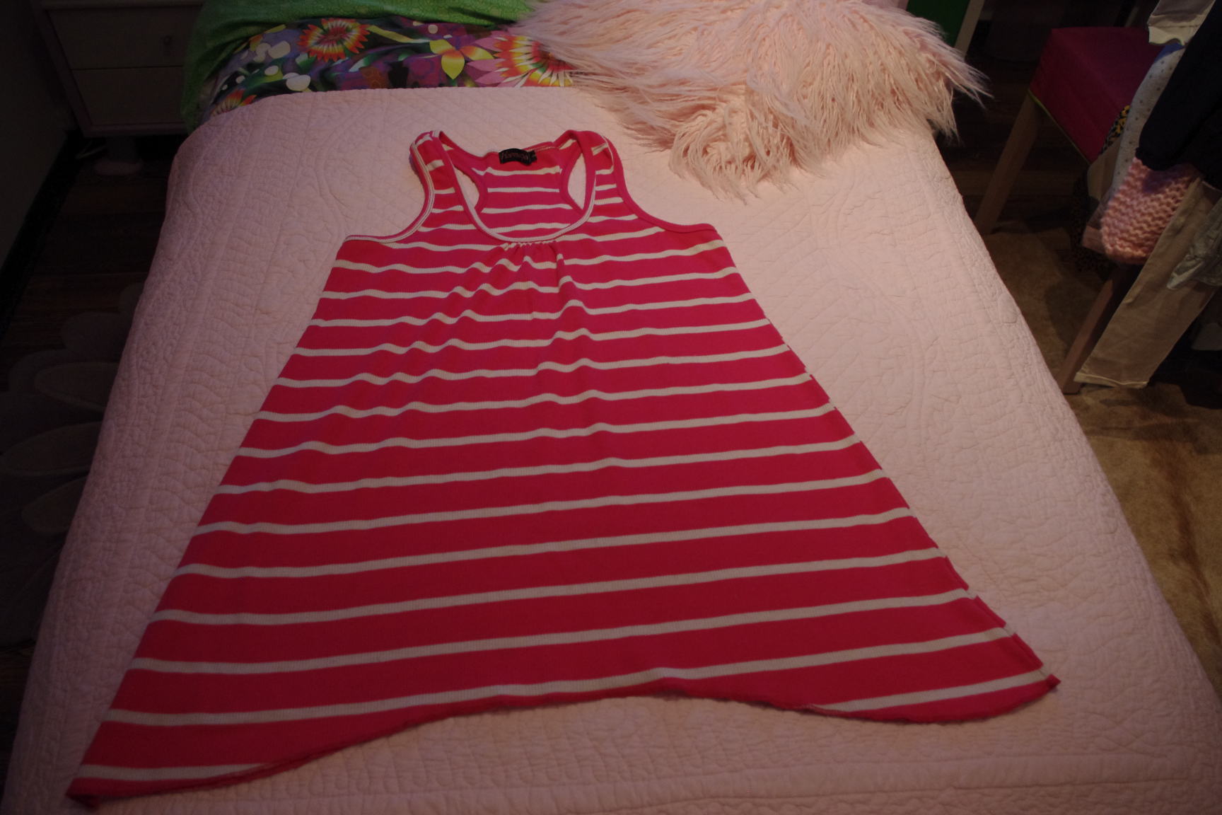 майка в полоску удлиненная по бокам-44-200. ЗАБРАЛИ