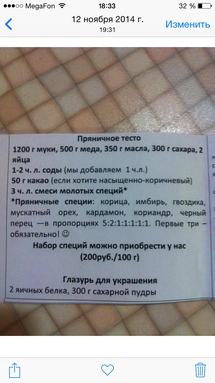 Рецепт пряников. Кулинария