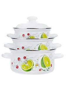 54516  Н-р 7 Лайм к.2/3/4,5л 7АП2/4  шт. 970,00. Посуда СТЭМА, СТАЛЬЭМАЛ.  гг. Лысьва, Череповец