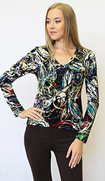 01214Е джемпер Зленые Розы. 