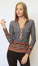 75209Е джемпер Вензеля на терракотовом. 