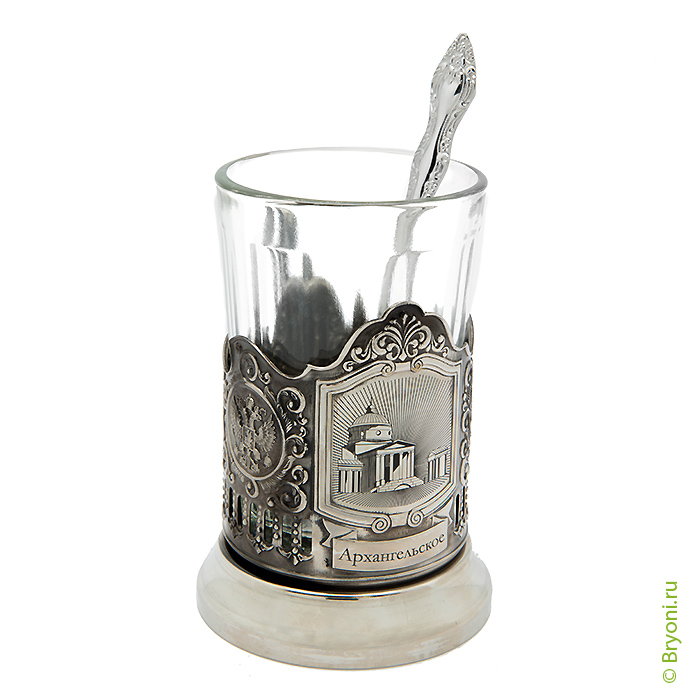 Подстаканник Усадьба Архангельское.. Подсвечники с цветами (Германия)