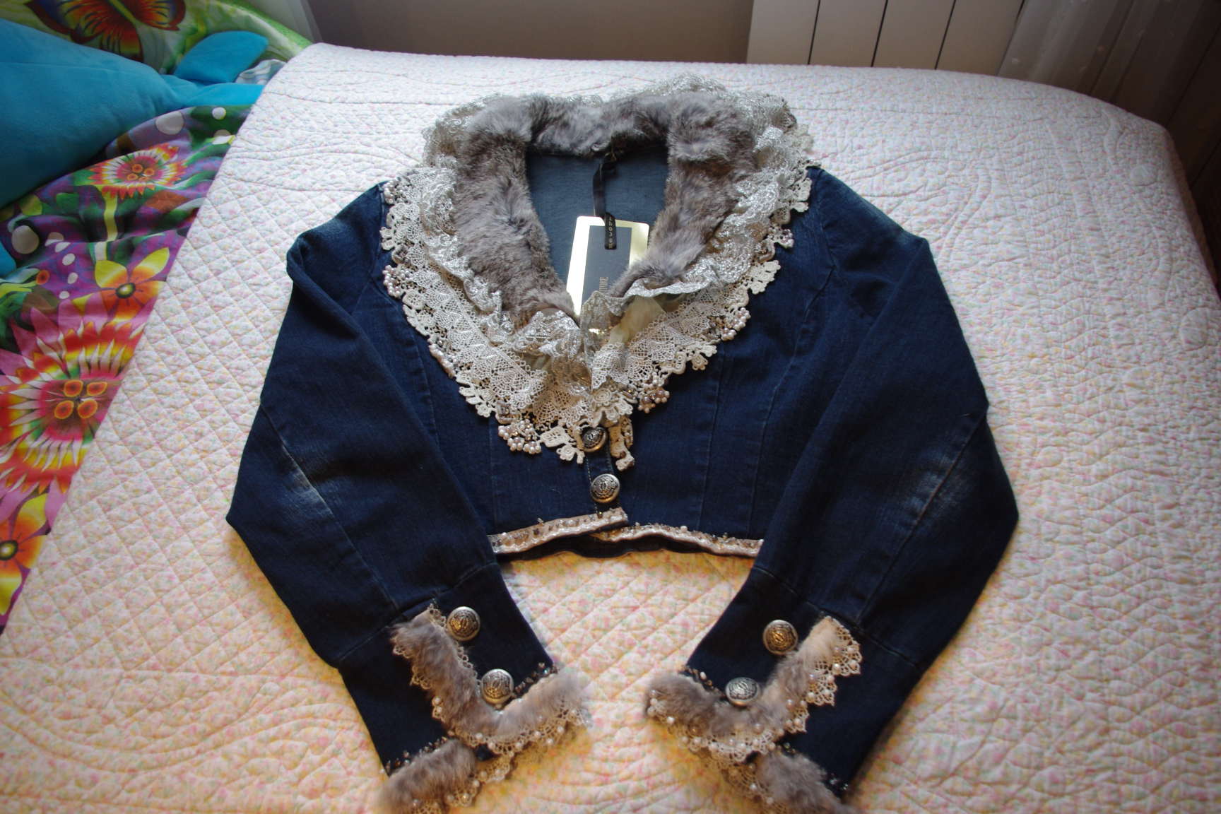 джинсовый жакет с кроликом-46-1100. ЗАБРАЛИ