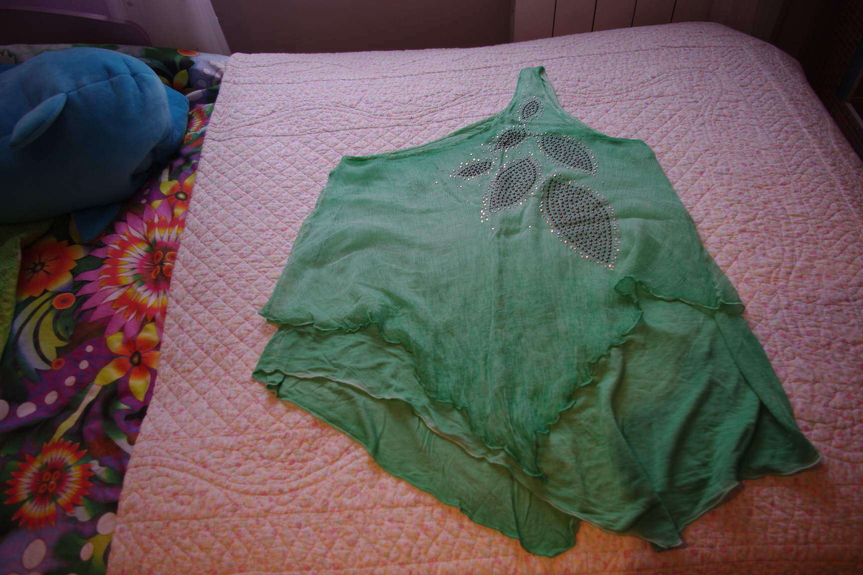 Сальса майка ментоловая н аодно плечо-М-700. ЗАБРАЛИ