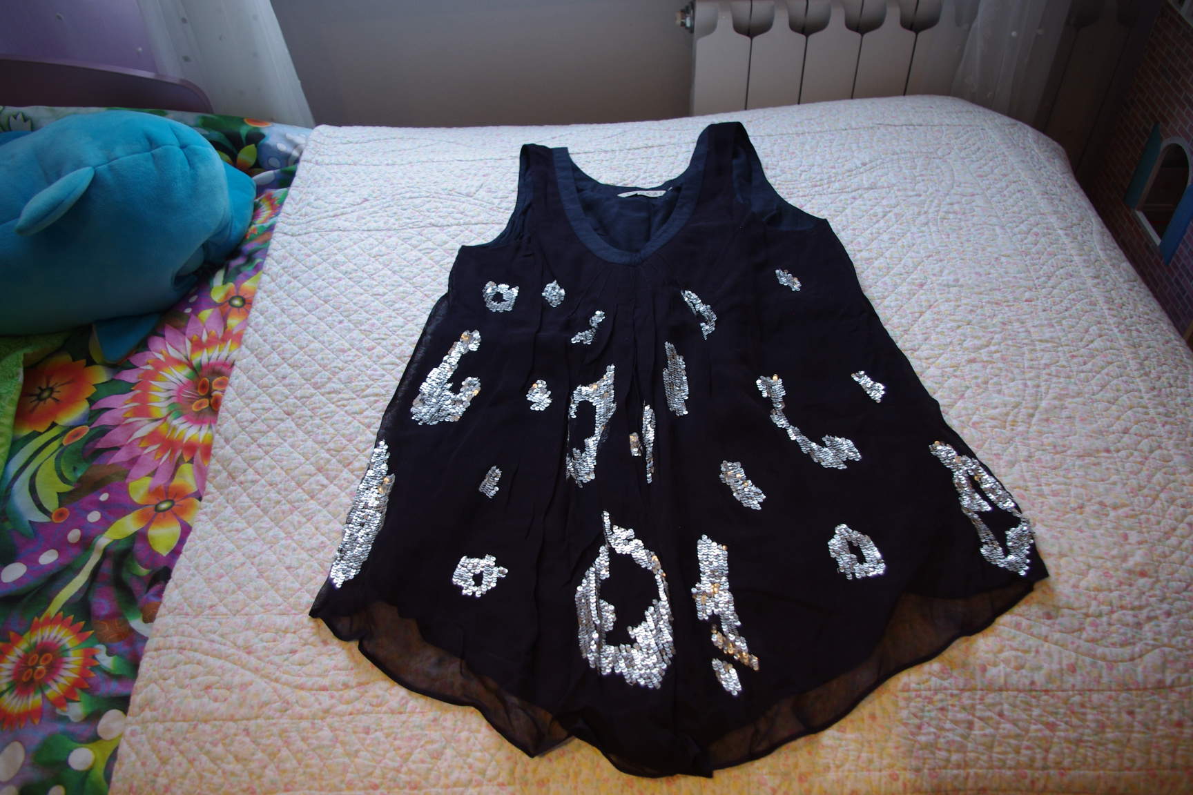 Kookai блузка темно синяя-44-600. ЗАБРАЛИ