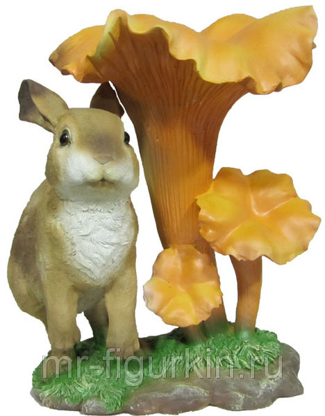 52405  Фигурка ГРИБ-ЛИСИЧКА С ЗАЙЧИКОМ 34см  шт. 6. Садово-дачное
