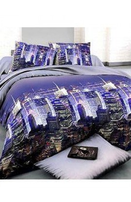 55234  КПБ 1,5сп. поплин 3D Город 577  шт. 1 019,0. Текстиль