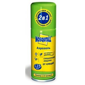 41638  Аэрозоль MOSQUITALL Спец.защита от клещей 1. Садово-дачное