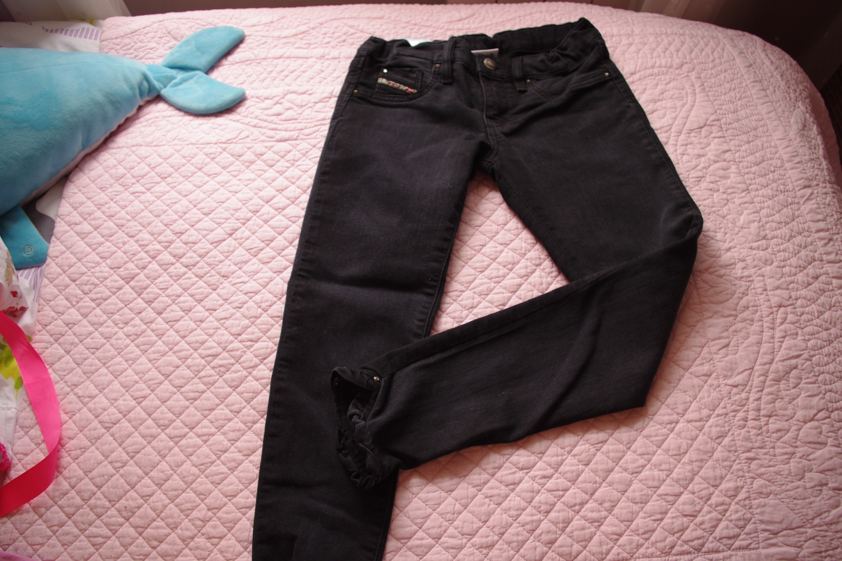 джинсы скини Дизель хелло китти-140-400. ЗАБРАЛИ