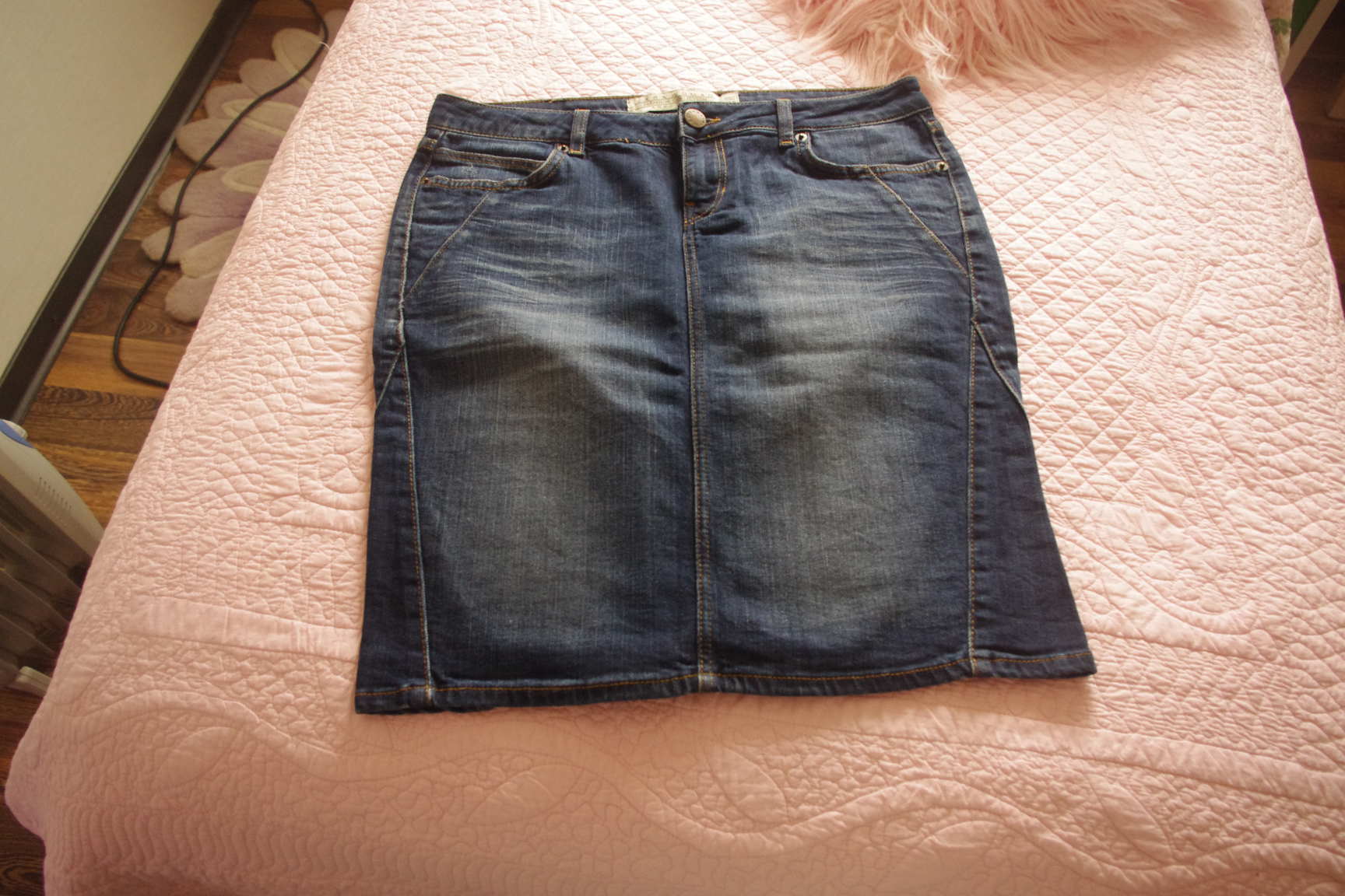 зара джинсовая юбка-46-500. КОМИССИОНКА ЖЕНСКОЕ