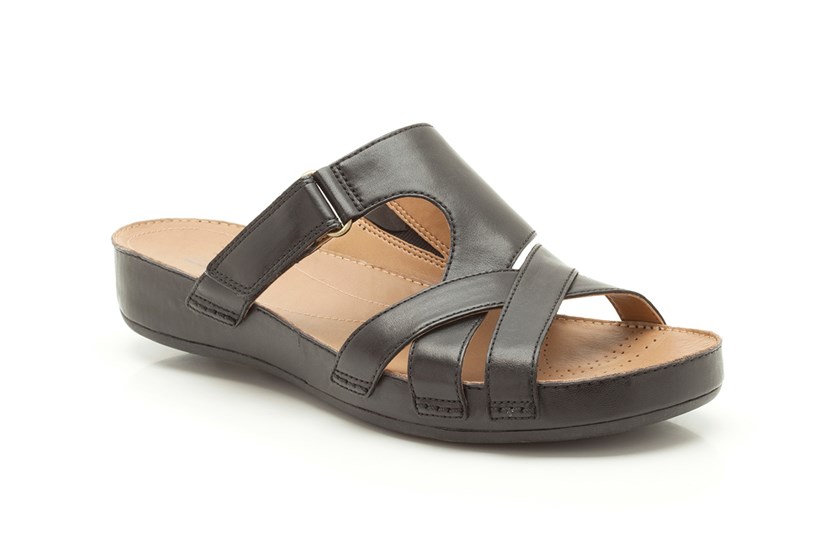 CLARKS_сабо черн. 38(5)разм.. ПРОСТРОЕНО