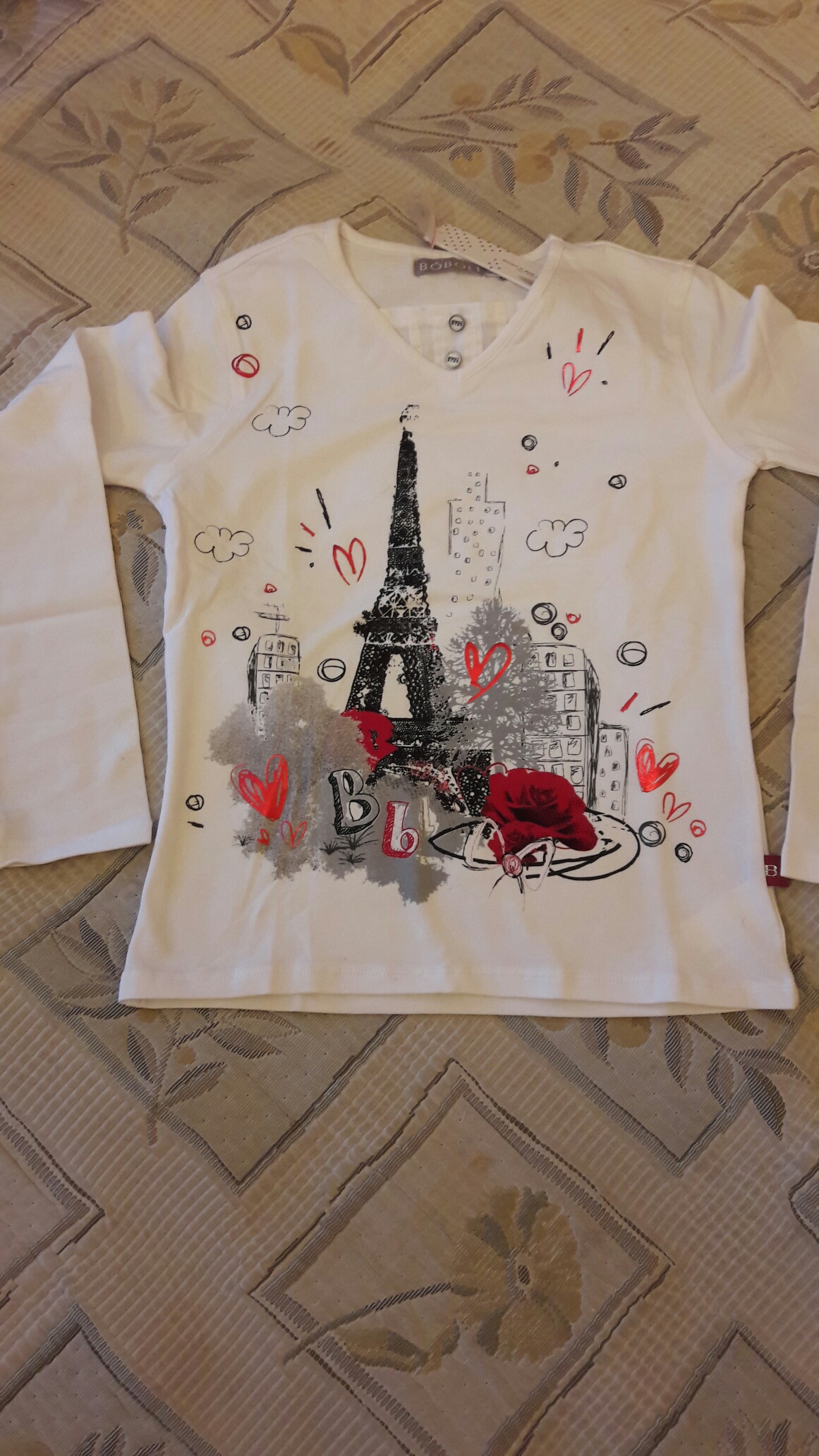 Футб длинн рукав эйфел башня. Пристрой одежды