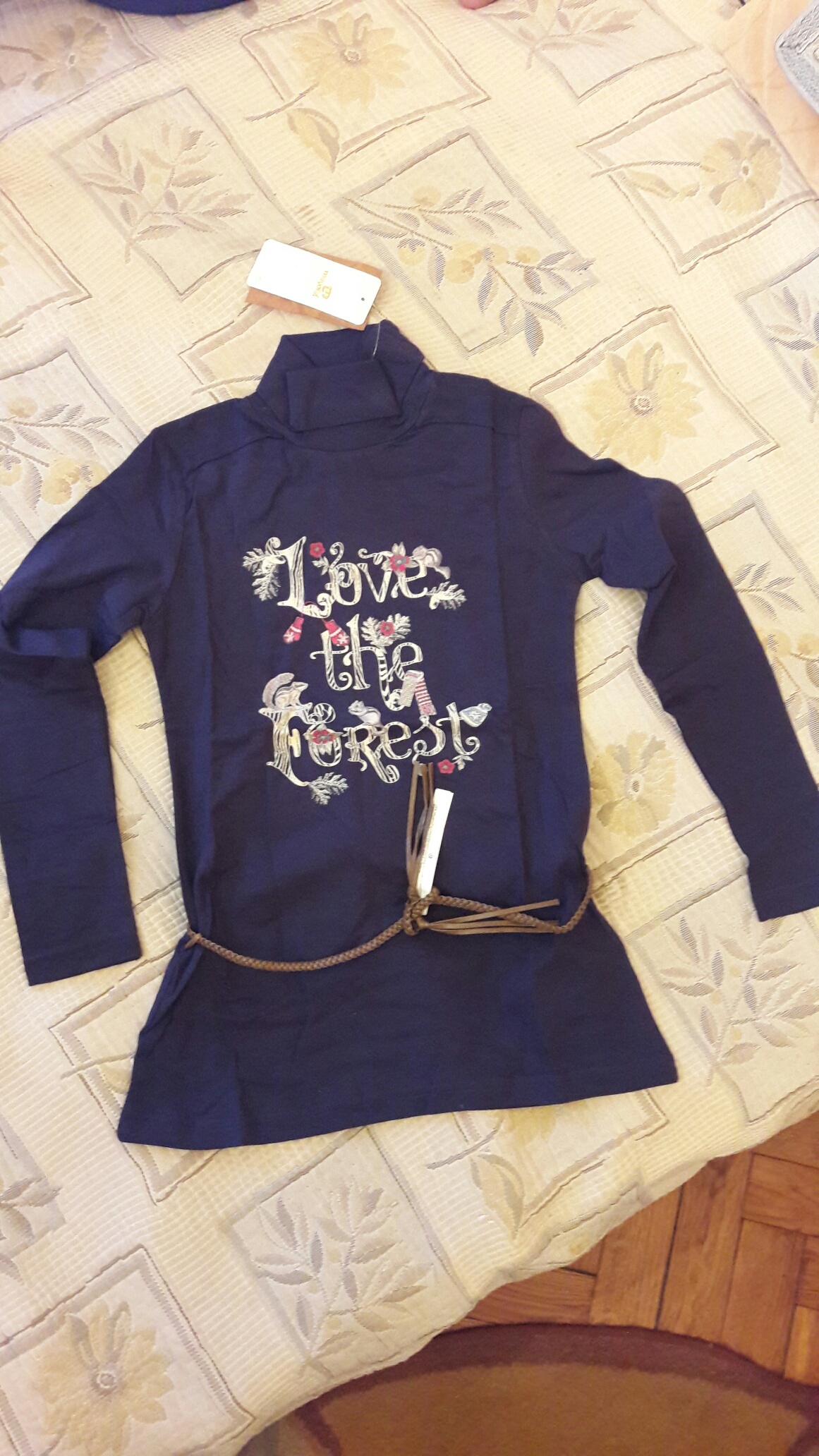 Майорал синяя удлинн водолазочка. Рост 10 лет. Пристрой одежды