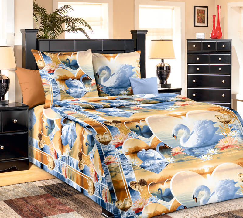 Верность, бежевый. КПБ бязь