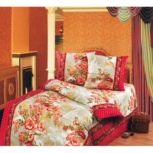 Гобелен, красный. КПБ бязь