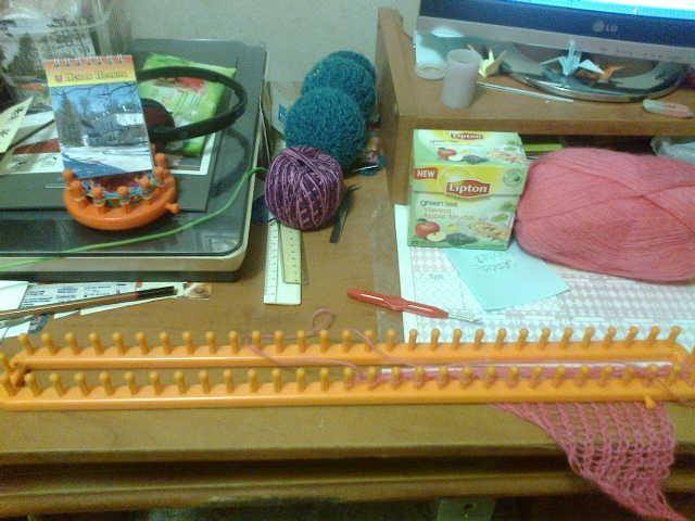 Вяжем на луме шаль